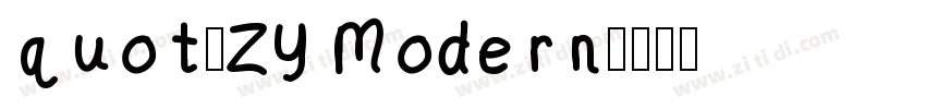 quot;ZY Modern字体转换